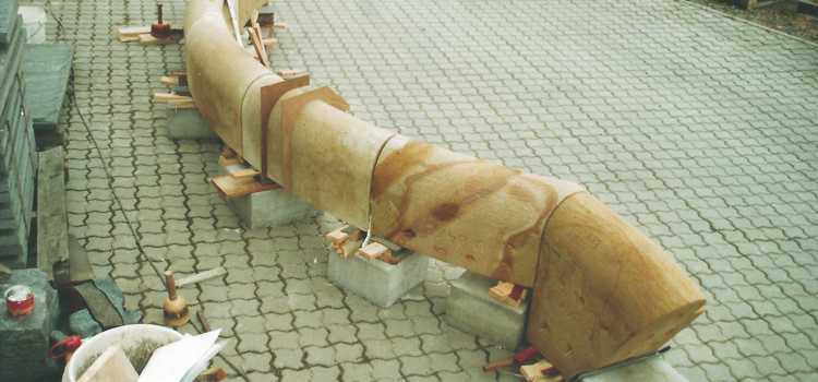 Probeaufbau von Laternengesimms